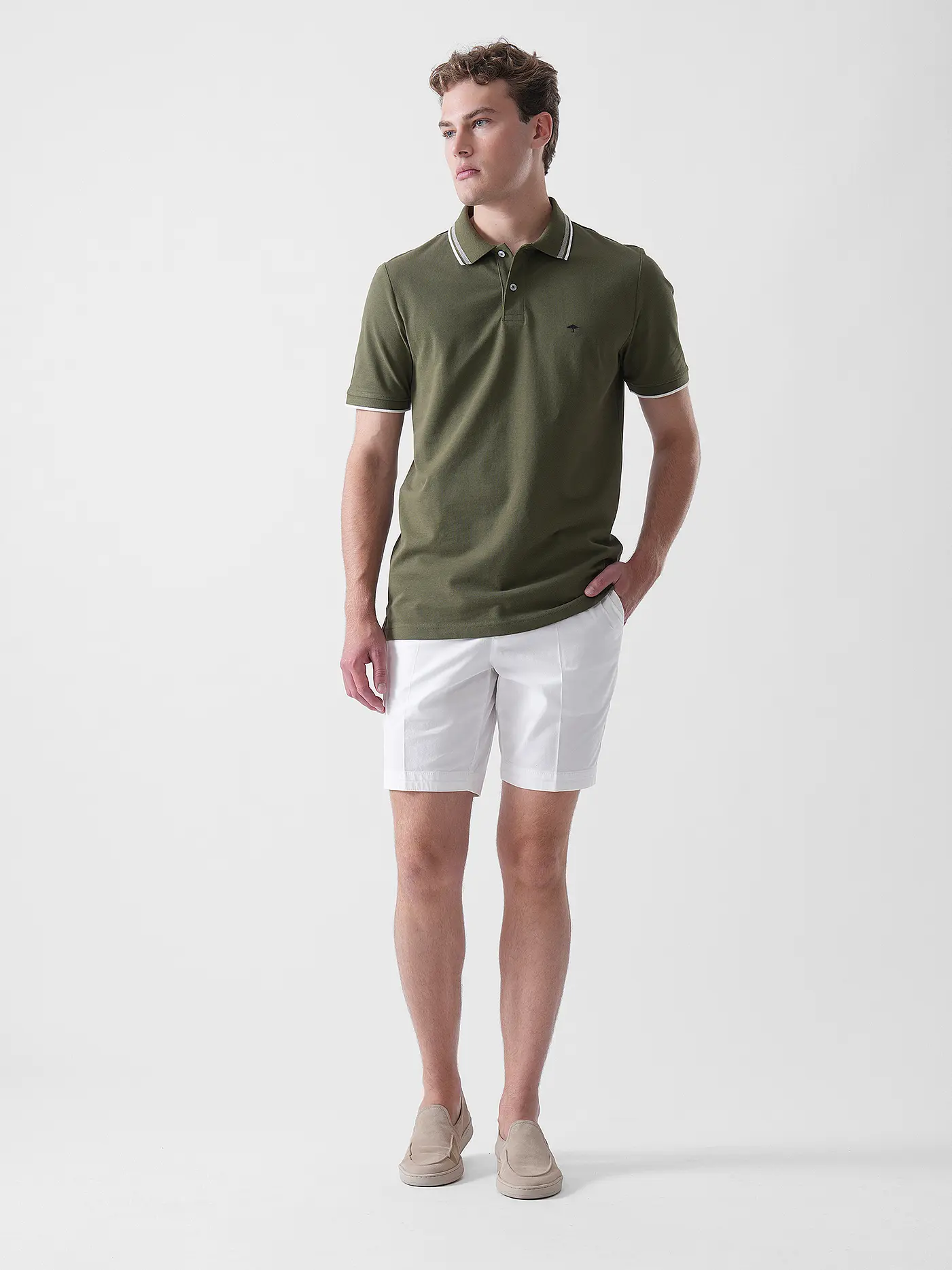 FYNCH HATTON | Poloshirt Casual Fit | olive